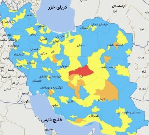 رنگ قرمز به نقشه کرونایی ایران بازگشت