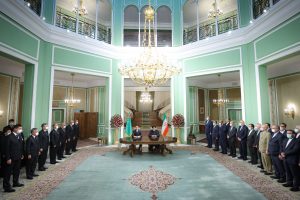 نشست مطبوعاتی مشترک روسای جمهوری ایران و ترکمنستان: