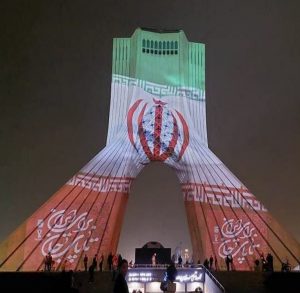 برج آزادی به رنگ ایران شد