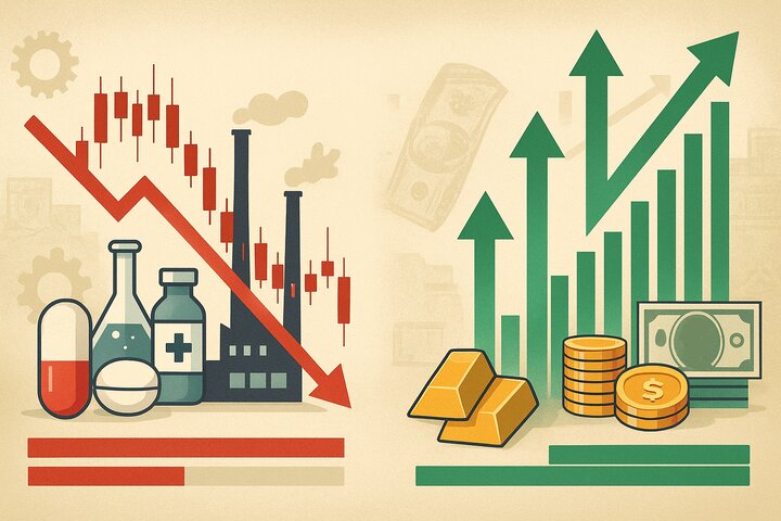 بررسی عملکرد سهام دارویی؛ جاماندن برندگان بورسی از طلا، ارز و تورم بررسی عملکرد سهام دارویی؛ جاماندن برندگان بورسی از طلا، ارز و تورم