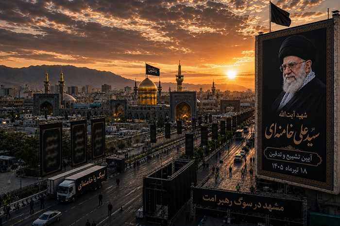 مراسم تشییع و تدفین رهبر شهید انقلاب در مشهد